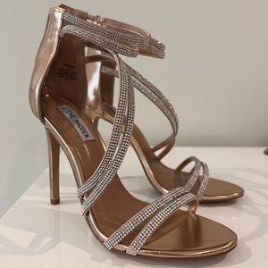 Steve Madden Rose gold sparkly heels